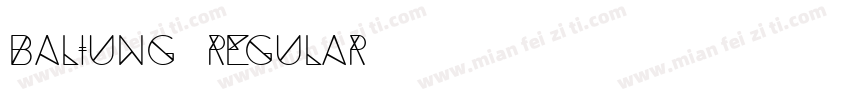 baliung regular字体转换